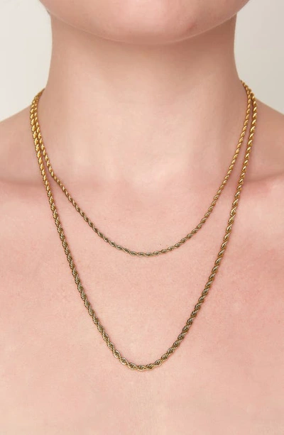 Shop Petit Moments Viper Layered Chain Necklace In Gold