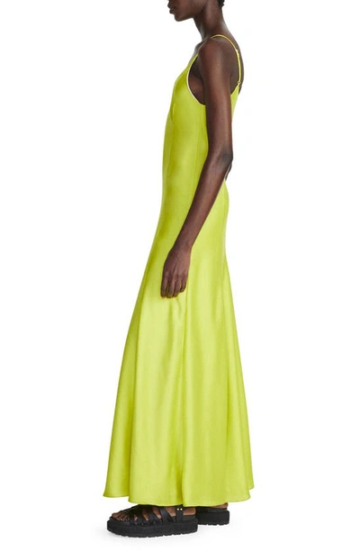 Shop Rag & Bone Delilah Satin Maxi Dress In Freshlime