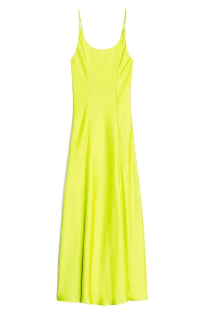 Shop Rag & Bone Delilah Satin Maxi Dress In Freshlime