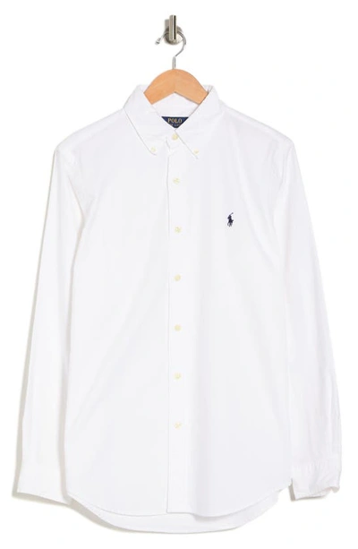 Shop Polo Ralph Lauren Oxford Button-down Shirt In White