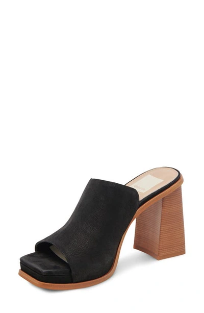 Shop Dolce Vita Anise Slide Sandal In Black Nubuck