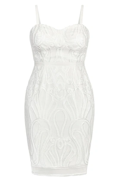 Shop City Chic Antonia Cocktail Dress In Ivory