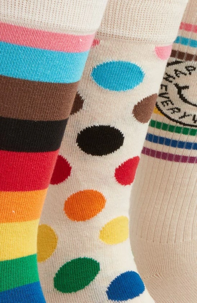 Shop Happy Socks Assorted 3-pack Pride Socks Gift Box In White