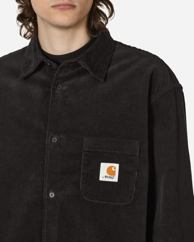 Shop Awake Ny Carhartt Wip Corduroy Shirt In Black