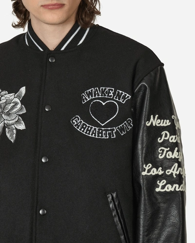 Shop Awake Ny Carhartt Wip Teddy Jacket In Black
