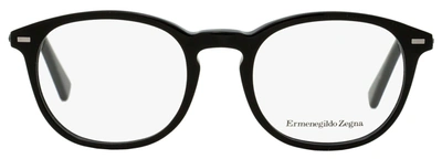 Shop Ermenegildo Zegna Men's Eyeglasses Ez5070 005 Black 48mm