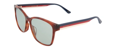 Shop Gucci Gg0417sk-30005984005 Square/rectangle Sunglasses In White