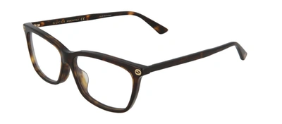 Shop Gucci Gg0042oa-30001018002 Square/rectangle Eyeglasses In White