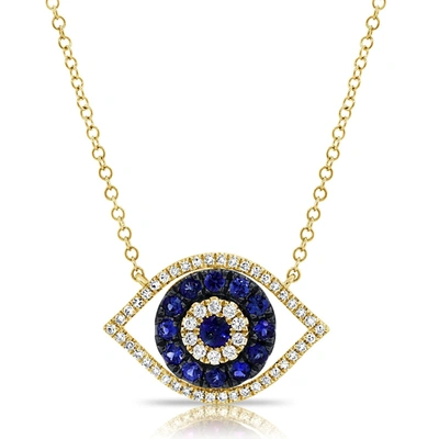 Shop Sabrina Designs 14k Gold & Diamond Evil Eye Necklace In Yellow