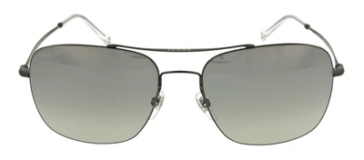 Shop Gucci Gg0503s-005 Aviator Sunglasses In Grey