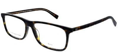 Shop Tommy Hilfiger Th 1452 Square Eyeglasses In White