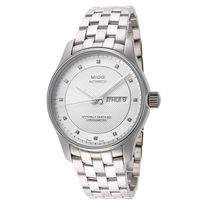 Shop Mido Men's Belluna Clou De Paris 40mm Automatic Watch In Silver