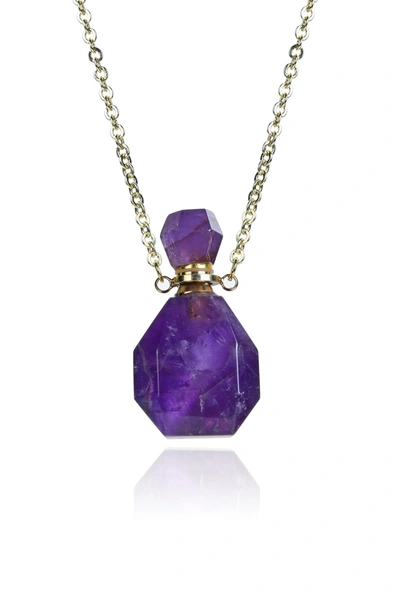 Shop Eye Candy La Aroma Pendant Necklace - Amethyst In Purple