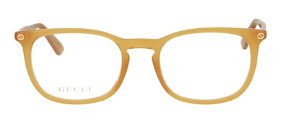 Shop Gucci Gg0122o-30001526009 Round/oval Eyeglasses In Yellow