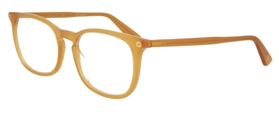 Shop Gucci Gg0122o-30001526009 Round/oval Eyeglasses In Yellow