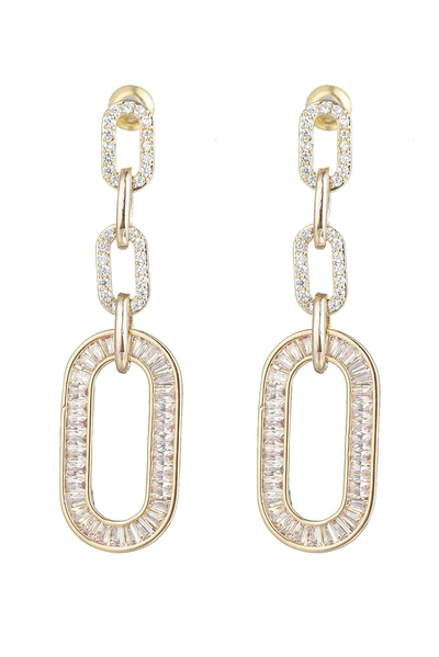 Eye Candy La Eye Candy Los Angeles Luxe Collection Cz Evelyn Statement Earrings In Silver