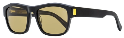 Shop Dunhill Men's Rollagas Geometric Sunglasses Du0029s 001 Black/gold 57mm In Yellow