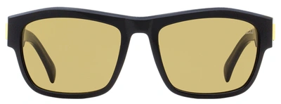 Shop Dunhill Men's Rollagas Geometric Sunglasses Du0029s 001 Black/gold 57mm In Yellow