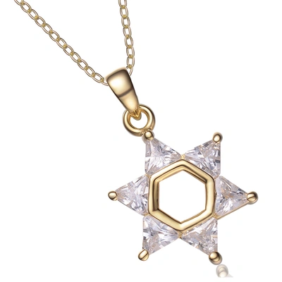 Shop Genevive Sterling Silver Multi Color Cubic Zirconia Star Necklace