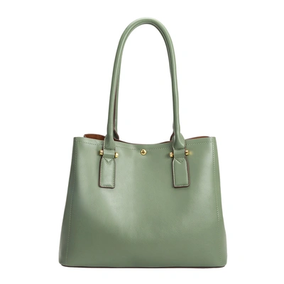 Shop Melie Bianco Isabella Sage Large Shoulder Bag In Green