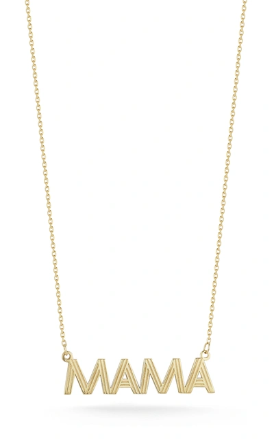 Ember Fine Jewelry 14k Gold Mama Necklace In White