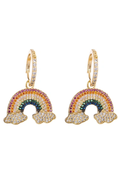 Shop Eye Candy La Rainbow Earrings In Multi