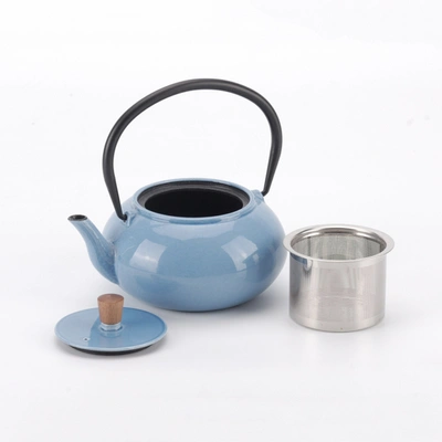 Shop Minimal Enameled Cast Iron Teapot - Classic In Multi