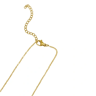 Shop Adornia Cursive Sister Necklace Gold In White