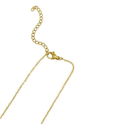 Adornia 14k Yellow Gold Vermeil Cursive Sister Script Necklace In White