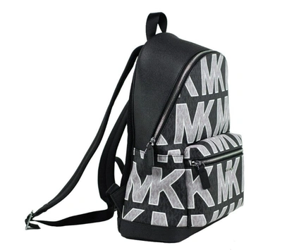 Shop Michael Kors Cooper Signature Pvc Graphic Logo Backpack Bookwomen's Women's Bag In Black