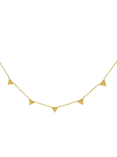 Shop Adornia Triangle Edge Necklace Necklace Gold In Yellow
