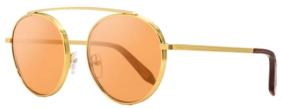 Shop Victoria Beckham Women's Oval Sunglasses Vbs137 C02 Gold/brown 54mm In Orange