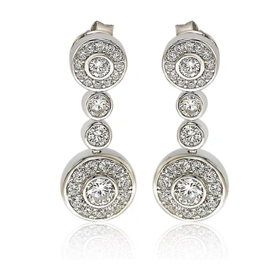 Shop Suzy Levian Sterling Silver White Cubic Zirconia Circle Drop Earrings