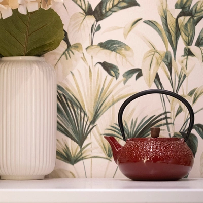 Minimal Enameled Cast Iron Teapot - Sakura In Multi
