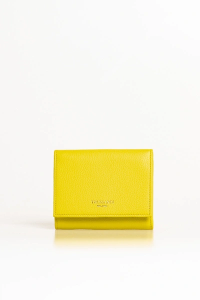 Shop Trussardi Y Cedar Women's Wallet In Yellow