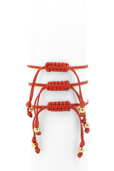 Eye Candy La Amelia Bracelet Set In Red