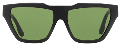 Shop Victoria Beckham Women's Modified Rectangle Sunglasses Vb145s 001 Black 55mm In Green