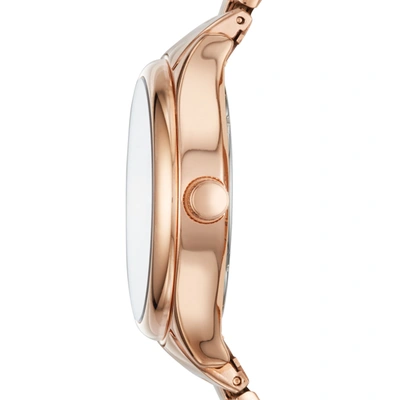 Shop Fossil Women Modern Sophisticate Multifunction, Rose Gold-tone Stainless Steel Watch In Pink