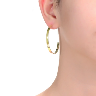 Rachel Glauber 14k Gold Plated Open Hoop