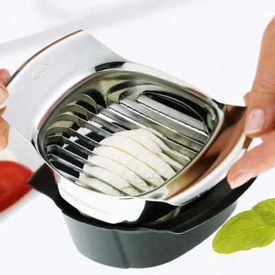 Rosle Stainless Steel Serrated Mozzarella And Tomato Slicer In Silver