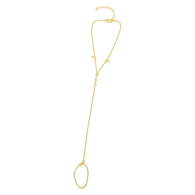 Adornia Hand Chain Gold In Yellow