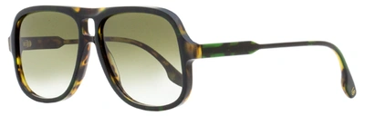Shop Victoria Beckham Women's Navigator Sunglasses Vb620s 307 Green Tortoise 59mm In Brown