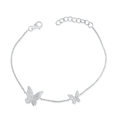 Shop Sabrina Designs 14k Gold & Diamond Butterfly Bracelet In White