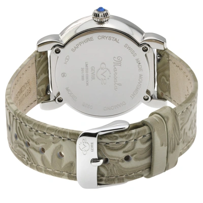 Shop Gv2 Womens Marsala Leather Watch In Silver