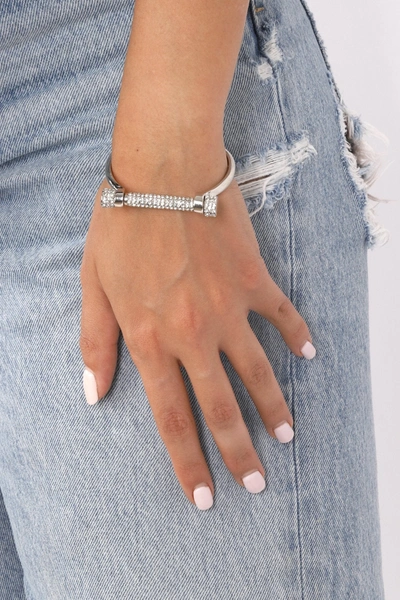 Eye Candy La Bar Bracelet In Silver