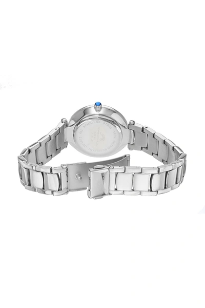 Shop Porsamo Bleu Madison Women's Silver Guilloche Dial Watch