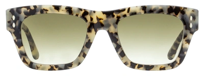 Shop Isabel Marant Women's Rectangular Sunglasses Im0072s Ahf9k White Havana 51mm In Multi