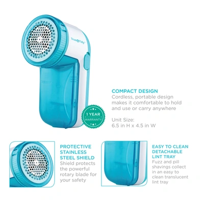 True & Tidy Portable Fabric Shaver In Blue