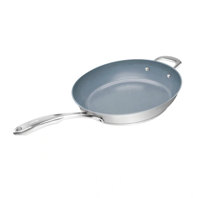 Shop Chantal Induction 21 Steel 12.5-inch Fry Pan W/ Ceramic Coating In Silver