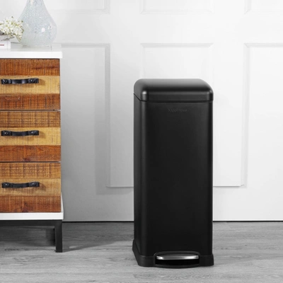 Happimess Betty Retro 8-gallon Step-open Trash Can (20 Liners Included) In Black
